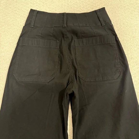 Maeve Colette Magic Fabric Crop Wide-Leg Pants Black Size 24 - Picture 6 of 7